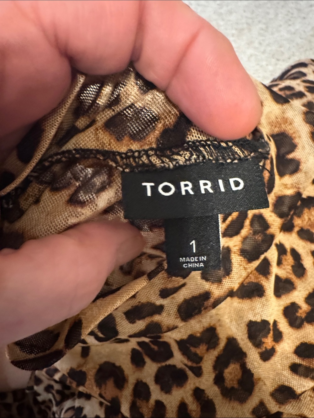torrid Leopard Print Long Sleeve Top - Brown/Black - Picture 8 of 9